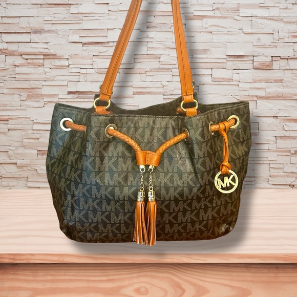 Michael Kors Handbags - Michael Kors Brown and Tan Shoulder Bag